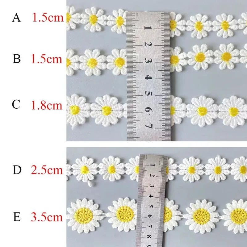Mooie Witte Geborduurde Daisy  - Embroidery Daisy Flower recensie en prijs