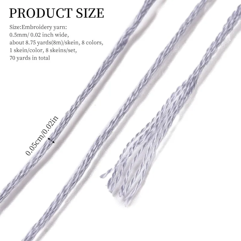 8 Strengen 70 Yards Grijs Vrie - Embroidery Stitches recensie en prijs