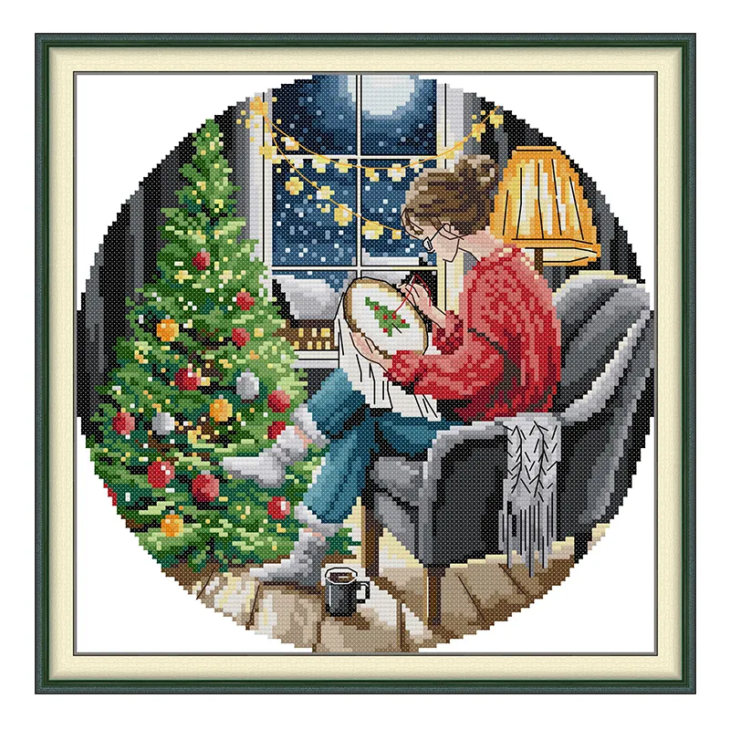 De Kerstboom en Meisje Patrone - Embroidery Tas recensie en prijs