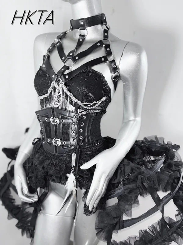 Donkere Stijl Goth Metalen Ket - Embroidery Rose recensie en prijs