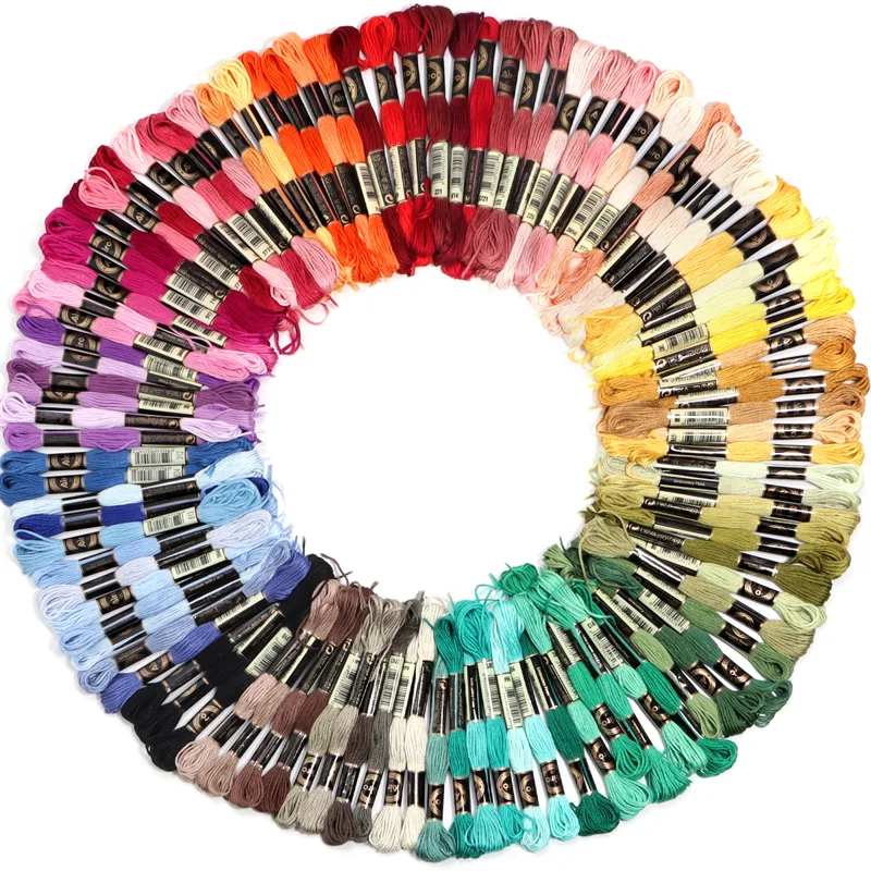 6 stks/partij Veelkleurig Poly - Embroidery Stitches recensie en prijs