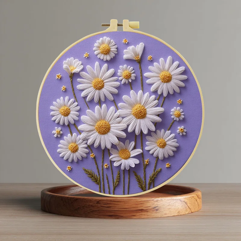 1 st 20X20CM/15X15CM daisy bor - Embroidery Daisy Flower recensie en prijs