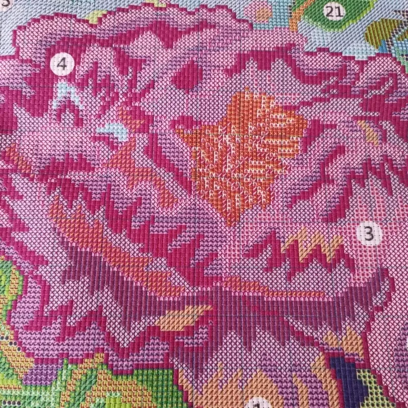 9ct 180X65CM Kleurrijke Pioen  - Embroidery Tas recensie en prijs