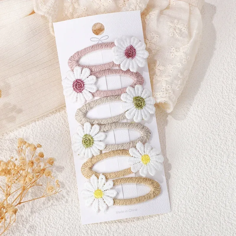 6PCS Leuke Daisy Bloem Haar Cl - Embroidery Daisy Flower recensie en prijs
