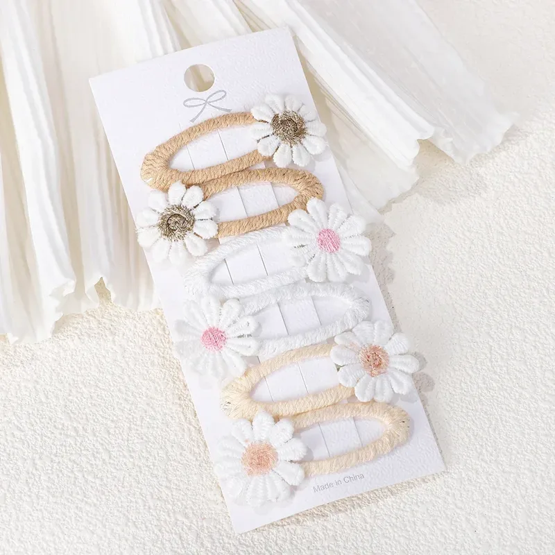 6PCS Leuke Daisy Bloem Haar Cl - Embroidery Daisy Flower recensie en prijs