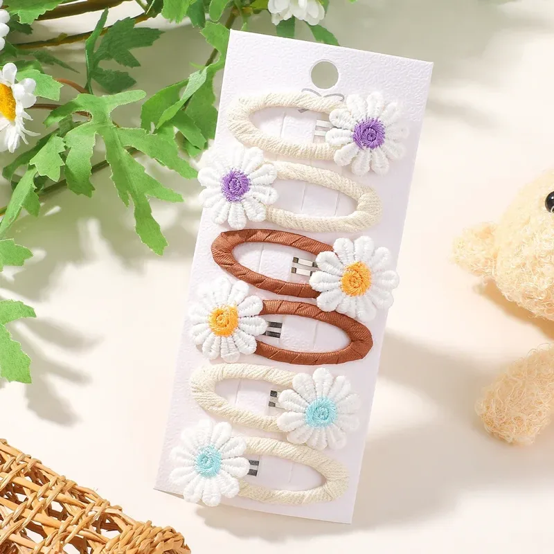6PCS Leuke Daisy Bloem Haar Cl - Embroidery Daisy Flower recensie en prijs