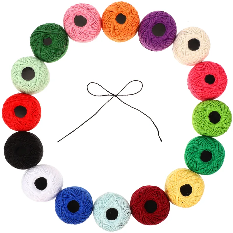16 Rollen Kleurrijk Borduurgar - Embroidery Stitches recensie en prijs