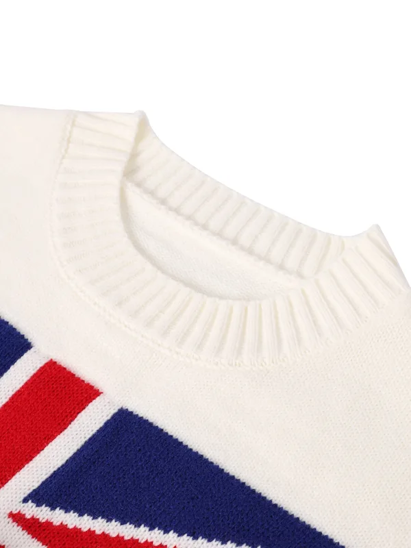 Witte oversized gebreide trui  - Embroidery Uk recensie en prijs