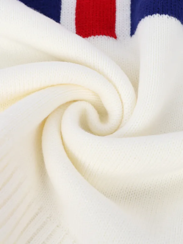 Witte oversized gebreide trui  - Embroidery Uk recensie en prijs