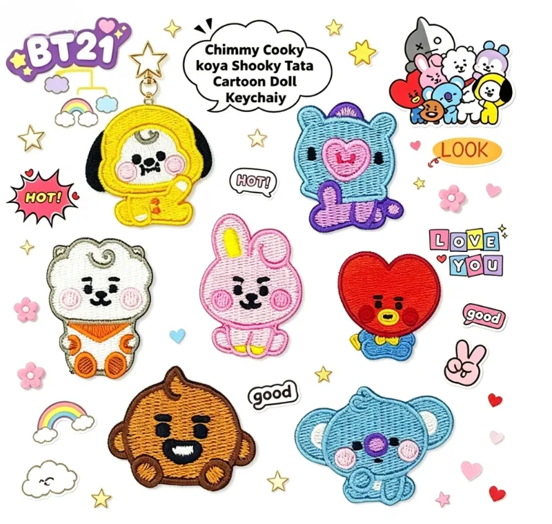 LINE FRIENDS BT21 Alle persona - Embroidery Patch recensie en prijs